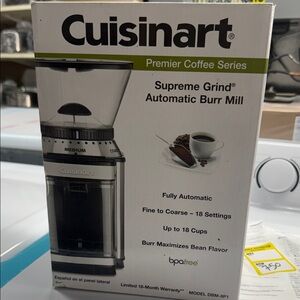 Cuisinart Premier Coffee Series Burr Mill - Black and Silver